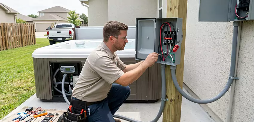 Outdoor Hot Tub Electrical Installation in Zanesville